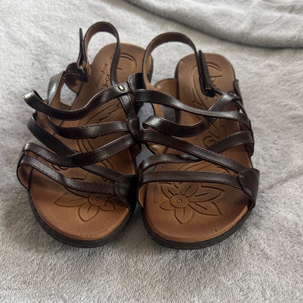 b.o.c. Dark Brown Strappy Sandals NWOT
